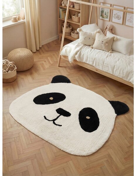 Črna/kremno bela pralna/ročno tkana bombažna otroška preproga 103x120 cm Snuggle Patsy – Hanse Home