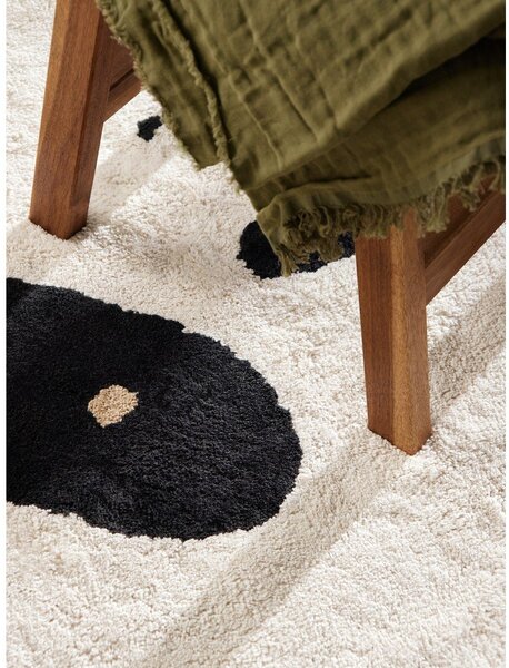 Črna/kremno bela pralna/ročno tkana bombažna otroška preproga 103x120 cm Snuggle Patsy – Hanse Home