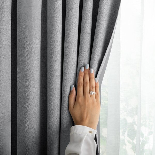 Siva zatemnitvena zavesa 140x250 cm Corita – Restilo