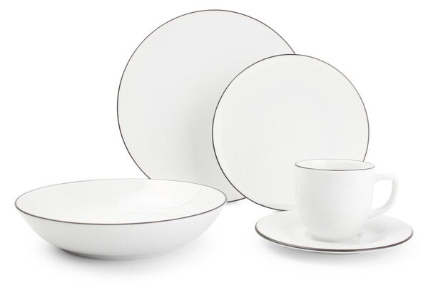 Porcelanast jedilni servis 20 ks za 4 osebe Puro – Salt&Pepper