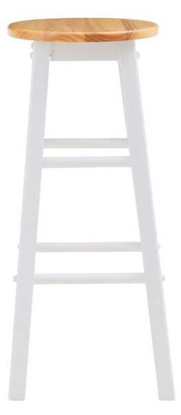 Bel/v naravni barvi barsko stol iz masivnega kavčukovca (višina sedeža 74 cm) Chester – Premier Housewares