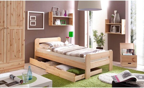 POSTELJA 90 cm x 200 cm , les barve bora