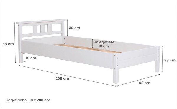 POSTELJA 90 cm x 200 cm , les bela