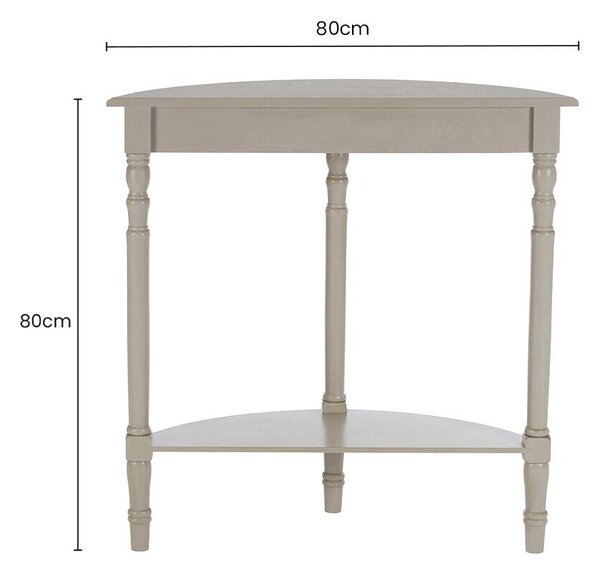 Siva stranska mizica iz masivnega bora 30x80 cm Heritage – Premier Housewares