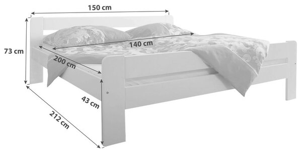 POSTELJA 140 cm x 200 cm , les bela