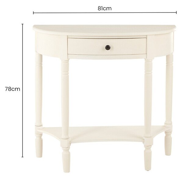 Bela stranska mizica iz masivnega bora 33x81 cm Heritage – Premier Housewares