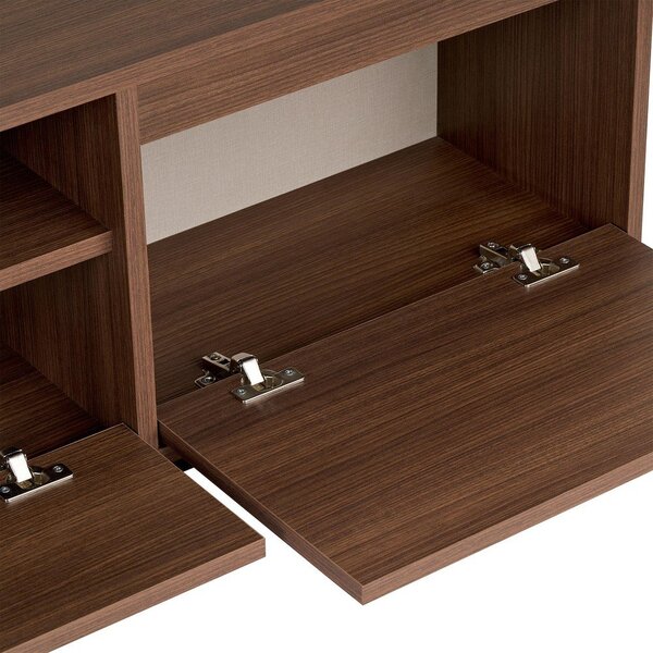 TV omarica v orehovem dekorju v temni naravni barvi 160x42x30 cm Sentinel – Kalune Design
