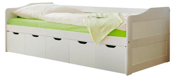 POSTELJA S PREDALOM 90 cm x 200 cm , bela