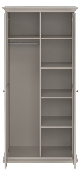 Kremno bela garderobna omara 96x201x60,5 cm Paris – Tvilum