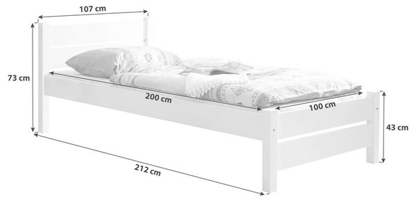 POSTELJA 100 cm x 200 cm , les bela