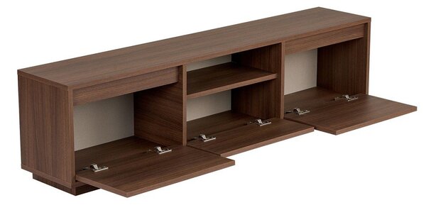 TV omarica v orehovem dekorju v temni naravni barvi 160x42x30 cm Sentinel – Kalune Design