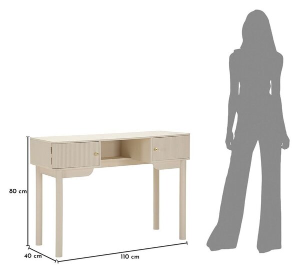 Kozmetična miza iz masivnega bora 40x110 cm Shy – Mauro Ferretti