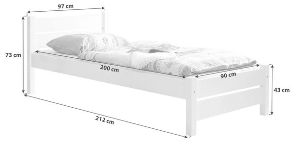 POSTELJA 90 cm x 200 cm , les bela