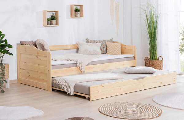 RAZTEGLJIVA POSTELJA 90 cm x 200 cm , barve bora