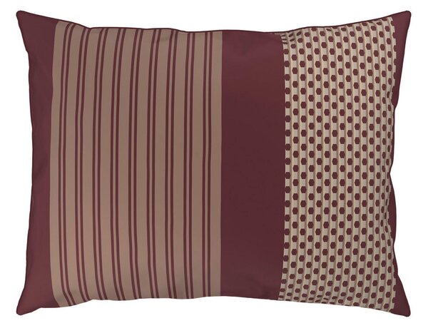 OBOJESTRANSKA POSTELJNINA PATTERN MIX 140/200 cm saten češnjevo rdeča