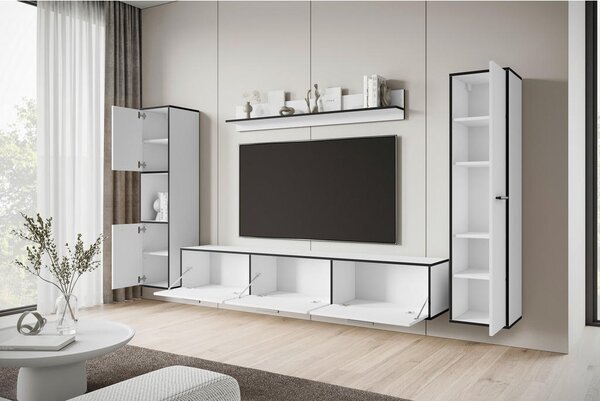 DNEVNI REGAL, barve grafita, bela