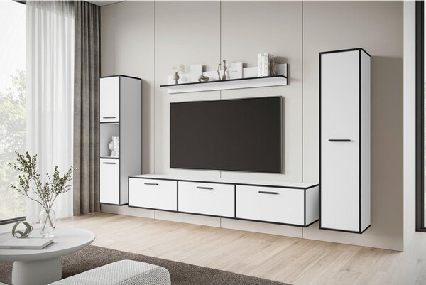 DNEVNI REGAL, barve grafita, bela