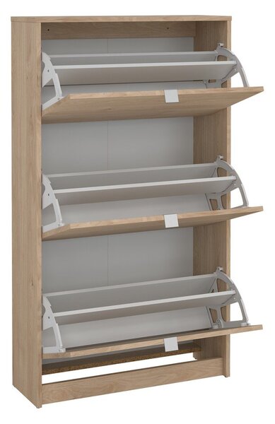 Preklopna omarica za čevlje v hrastovem dekorju v naravni barvi 70x124x24 cm Shoes – Tvilum
