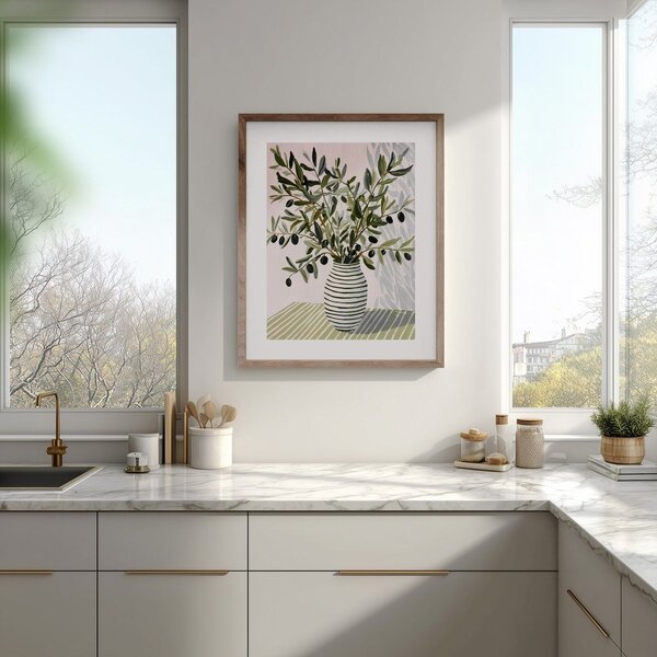 Tiskana slika z okvirjem 40x50 cm Olive Bunch II – Styler