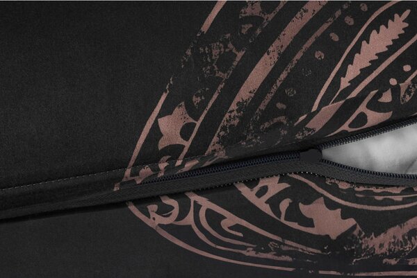 POSTELJNINA PAISLEY 140/200 cm mako saten črna