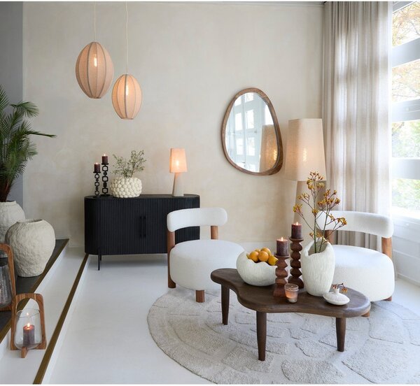 Klubska mizica iz masivnega manga v temni naravni barvi 64x102 cm Canzo – Light & Living