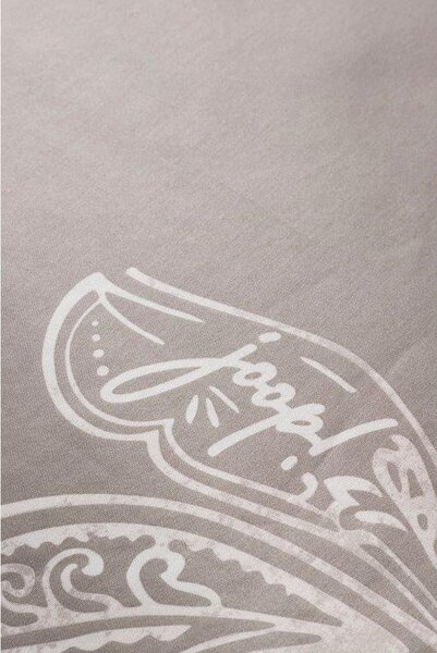 POSTELJNINA PAISLEY 140/200 cm mako saten rjavosiva