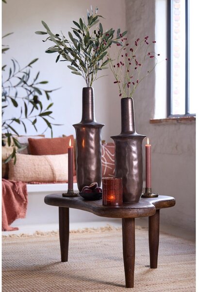 Klubska mizica iz masivnega manga v temni naravni barvi 64x102 cm Canzo – Light & Living