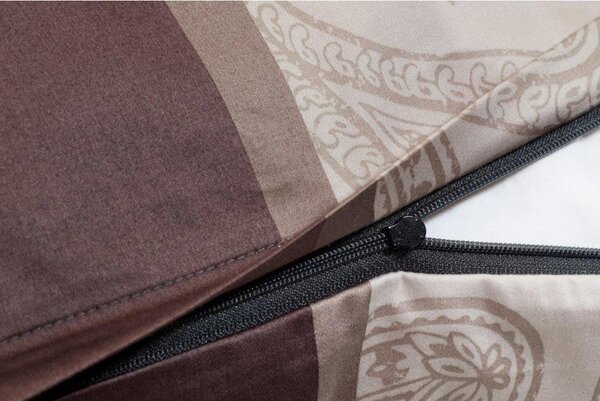 POSTELJNINA PAISLEY STRIPES 200/200 cm mako saten črna