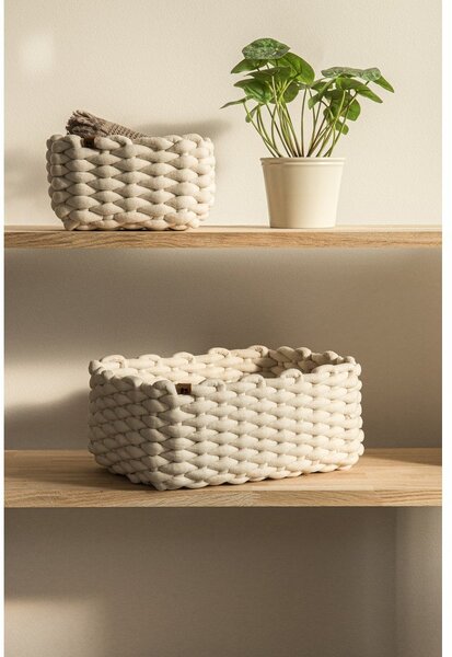 Tekstilna košara 35x25x14 cm Peach Skin M – Bigso
