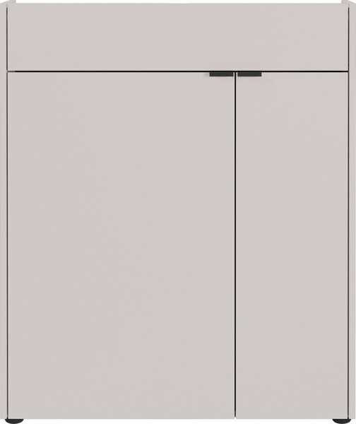 Kremno bela omarica v mat dekorju 83x99x22 cm Ameca – Germania
