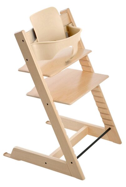 SET ZA STOLČEK ZA HRANJENJE Tripp Trapp Bundle 46/79/49 cm naravne barve