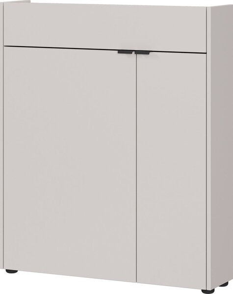 Kremno bela omarica v mat dekorju 83x99x22 cm Ameca – Germania
