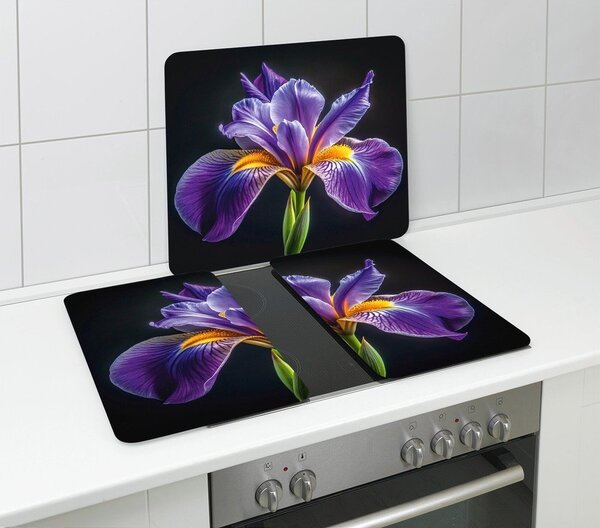 Stenska zaščitna plošča za štedilnik iz kaljenega stekla 50x56 cm Iris – Wenko