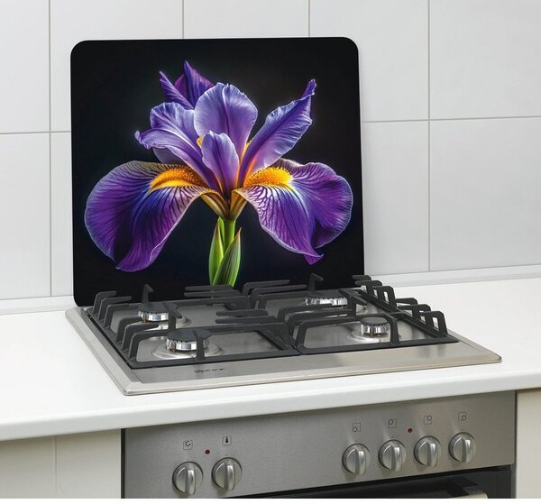 Stenska zaščitna plošča za štedilnik iz kaljenega stekla 50x56 cm Iris – Wenko