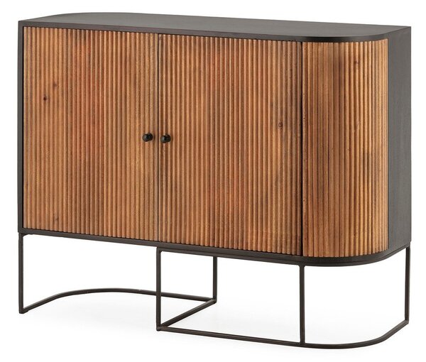 Komoda iz masivnega manga v naravni barvi 110x90x40 cm Curve – MOME