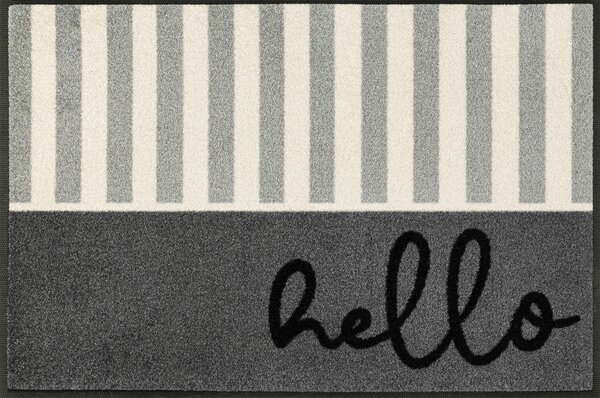 PREDPRAŽNIK Hello Stripes 50/75 cm potiskano siva