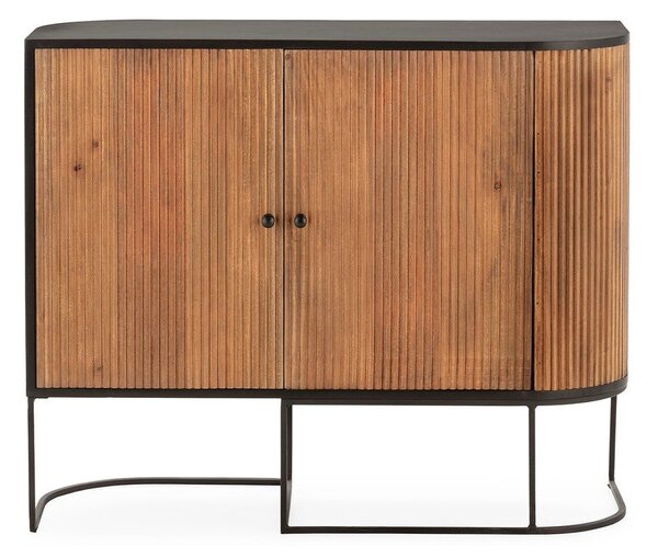 Komoda iz masivnega manga v naravni barvi 110x90x40 cm Curve – MOME