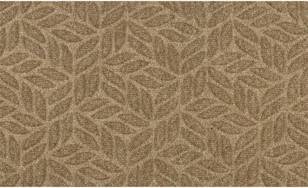 PREDPRAŽNIK Dune Leaves Taupe 45/75 cm reliefno umazano rjava