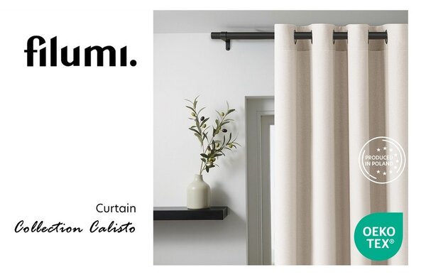 Kremno bela zavesa za delno zatemnitev 200x250 cm Calisto – Filumi