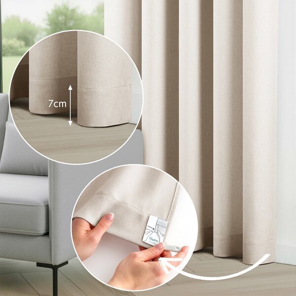 Kremno bela zavesa za delno zatemnitev 200x250 cm Calisto – Filumi