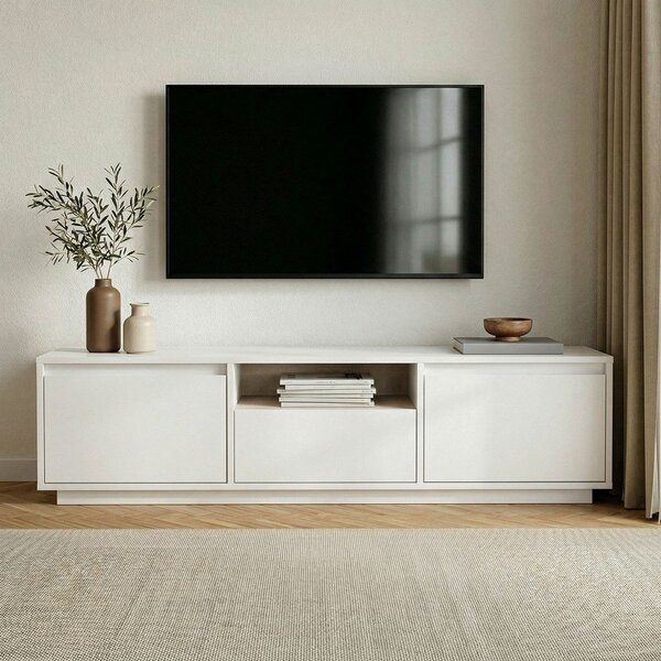 Bela TV omarica 160x42x30 cm Sentinel – Kalune Design