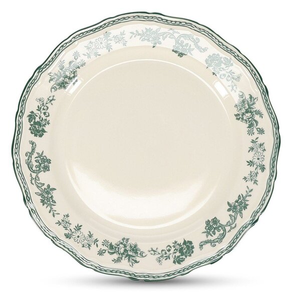 Zelen/slonokoščen porcelanast krožnik ø 27 cm Cyril – S|P Collection