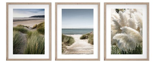 Tiskane slike v kompletu 3 ks z okvirjem 30x40 cm Tranquil – Styler