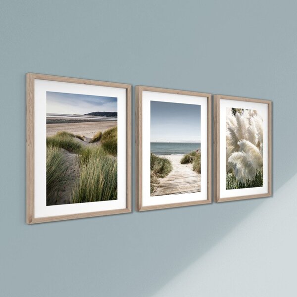 Tiskane slike v kompletu 3 ks z okvirjem 30x40 cm Tranquil – Styler