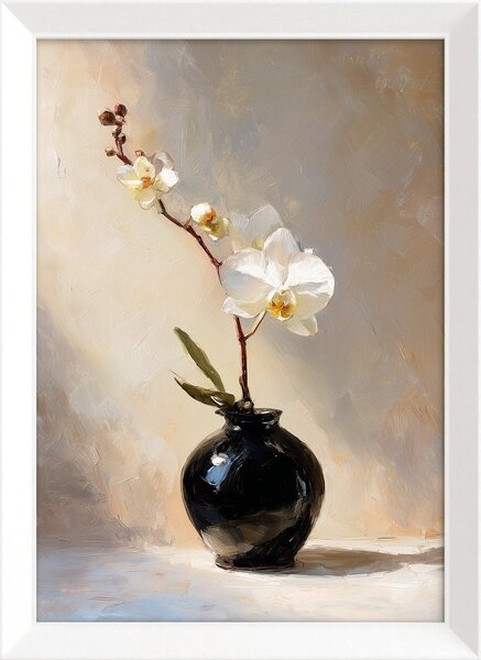 Tiskana slika z okvirjem 56x75 cm White Orchid – Styler