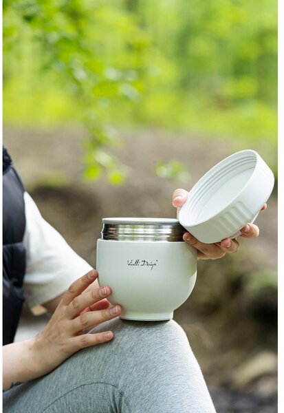 Bela termovka za hrano iz nerjavečega jekla 680 ml Fuori – Vialli Design