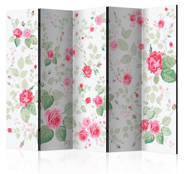 PARAVAN 225/172/3 cm zelena, bela, pink