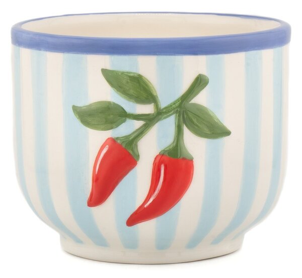 Keramičen ročno poslikan okrasni cvetlični lonec ø 12 cm Chilli – Sass & Belle