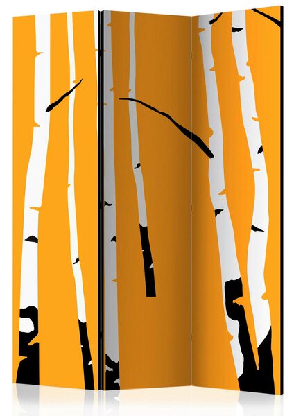 PARAVAN 135/172/3 cm oranžna, bela
