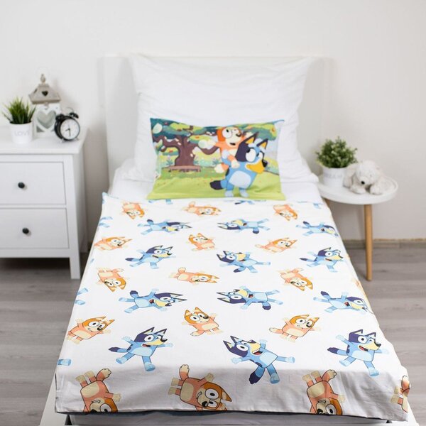 Bombažna otroška posteljnina za otroško posteljico 100x135 cm Bluey – Jerry Fabrics